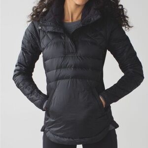 Lululemon Down For A Run Pullover II Black Goose Down Jacket Size 6